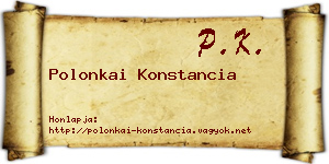 Polonkai Konstancia névjegykártya